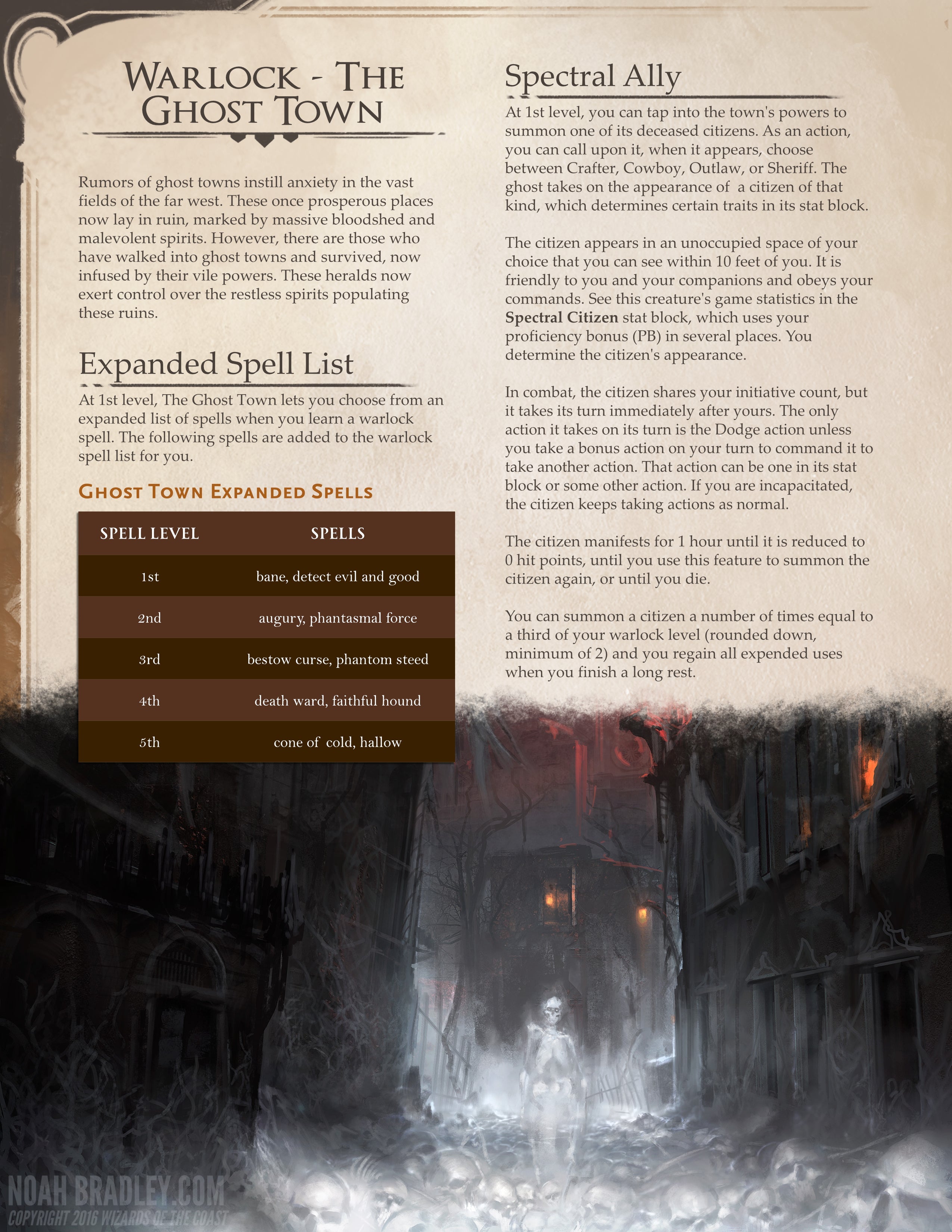 D&D 5e Warlock: The Ghost Town - Bend Spirits of the Past to your Will [Cowboys From Hell]