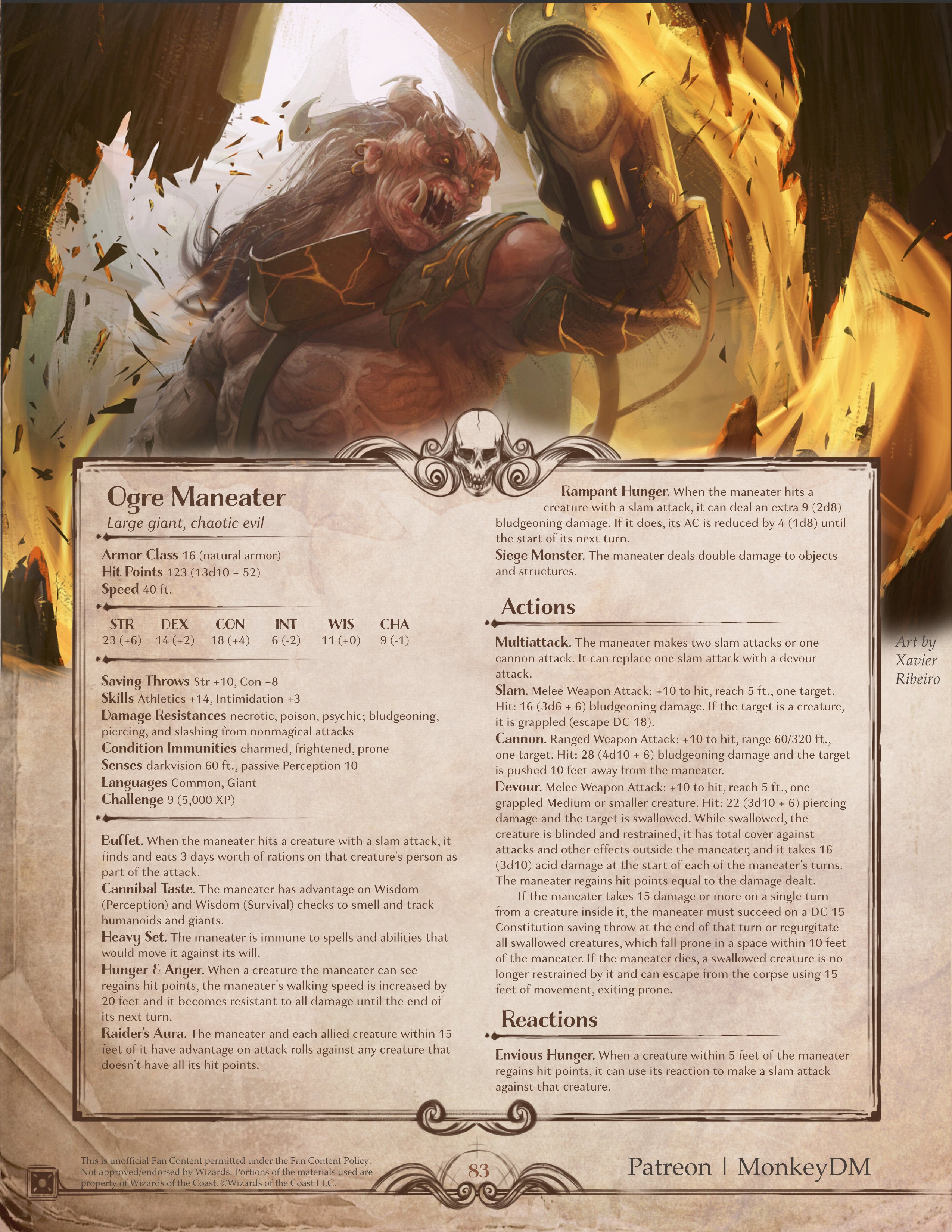 D&D 5e: Ogre Maneater -  Feast Your Eyes on the Deadliest Glutton in the Seven Seas [Dread Tides]