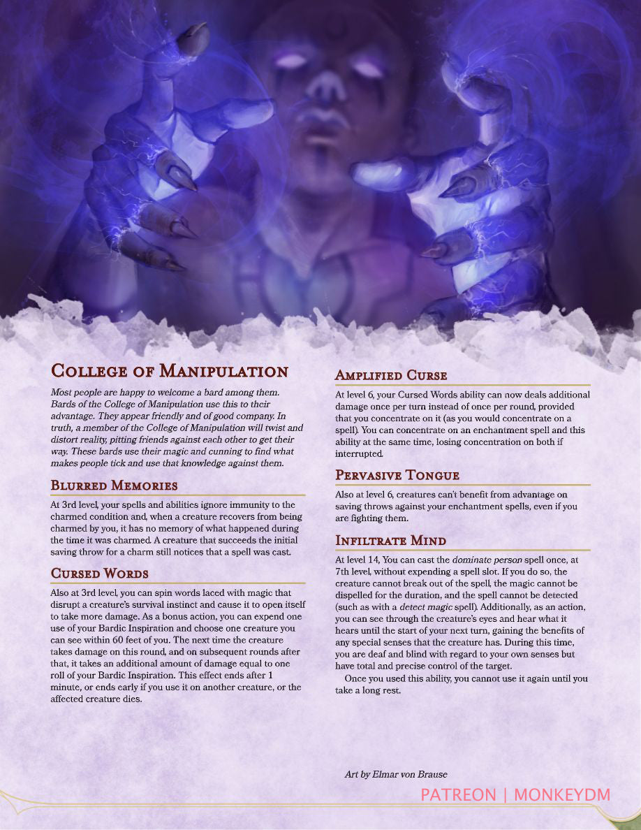 Bard - College of Manipulation