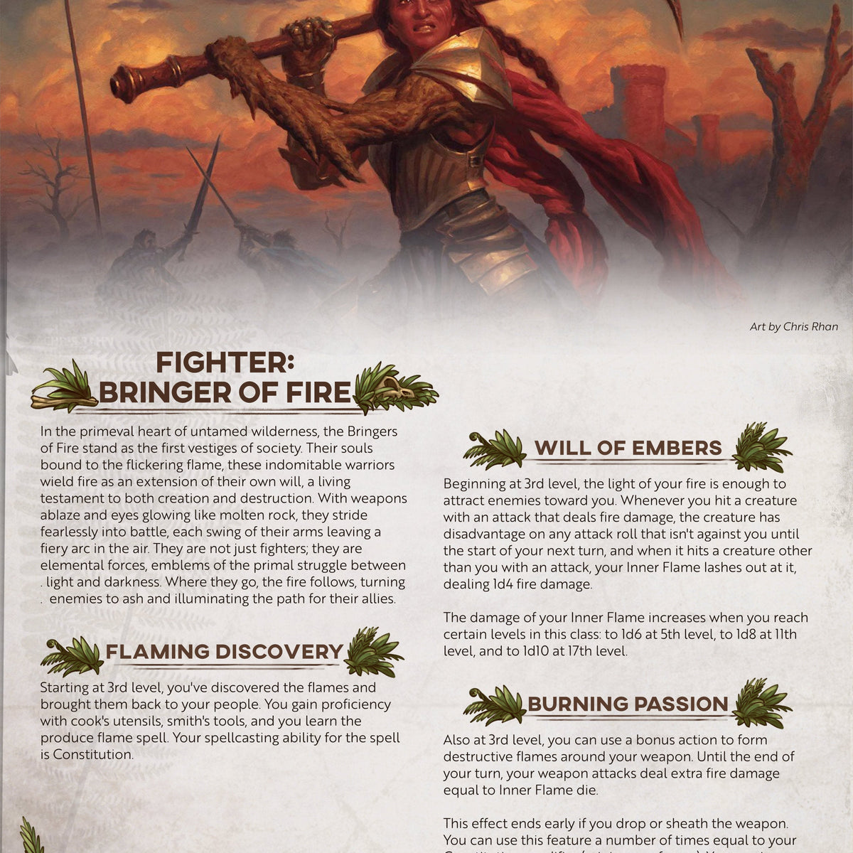 D&D 5e Fighter: Bringer of Fire : Unleash the Primordial Flames on the ...