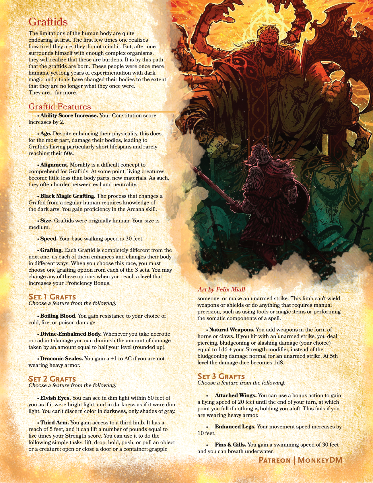Graftids Race - Push the Limits of your D&D 5E Body