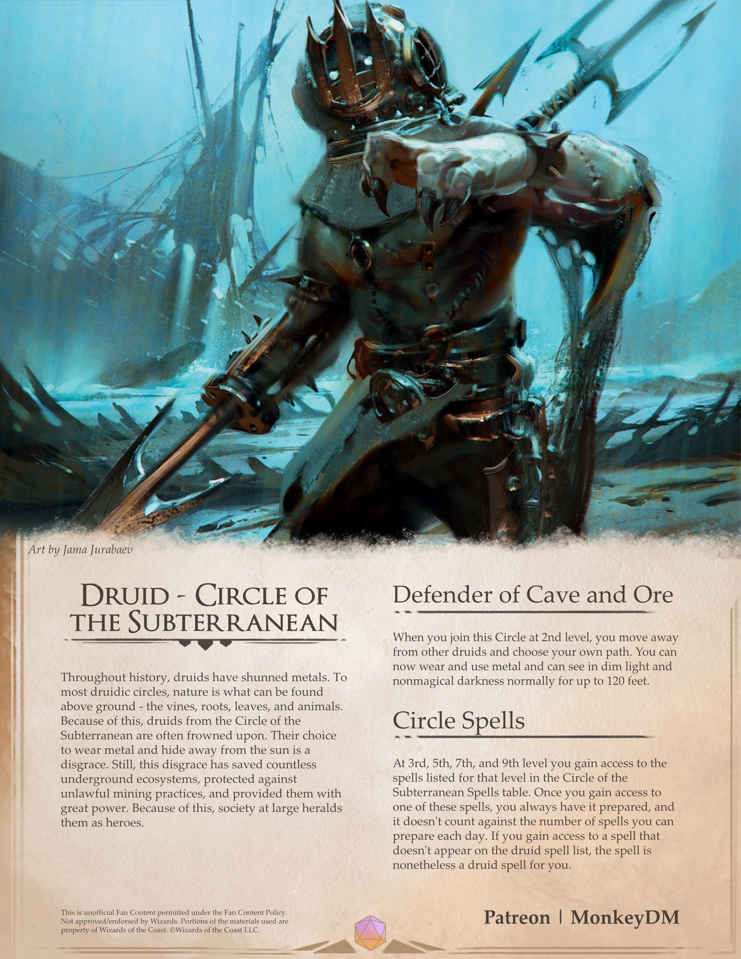 D&D 5e Druid: Circle of the Subterranean - Use Metal to Slaughter your Foes