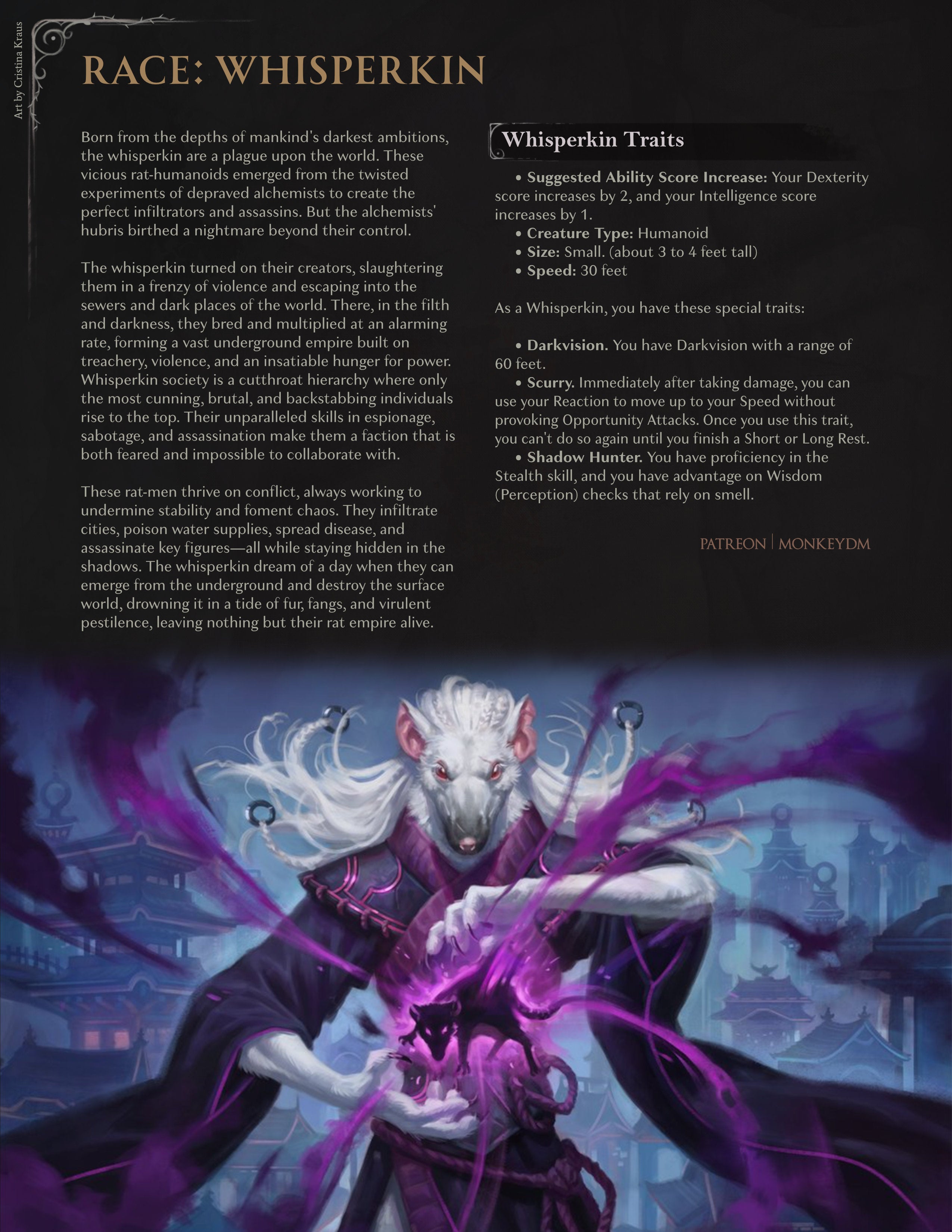 D&D 5e Race: Whisperkin - Become An Evil Scourge Upon the World [Trench War]