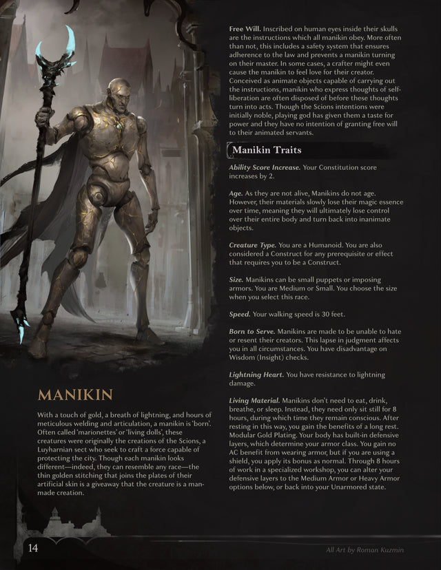 Manikin - Construct Race Born from Hubris