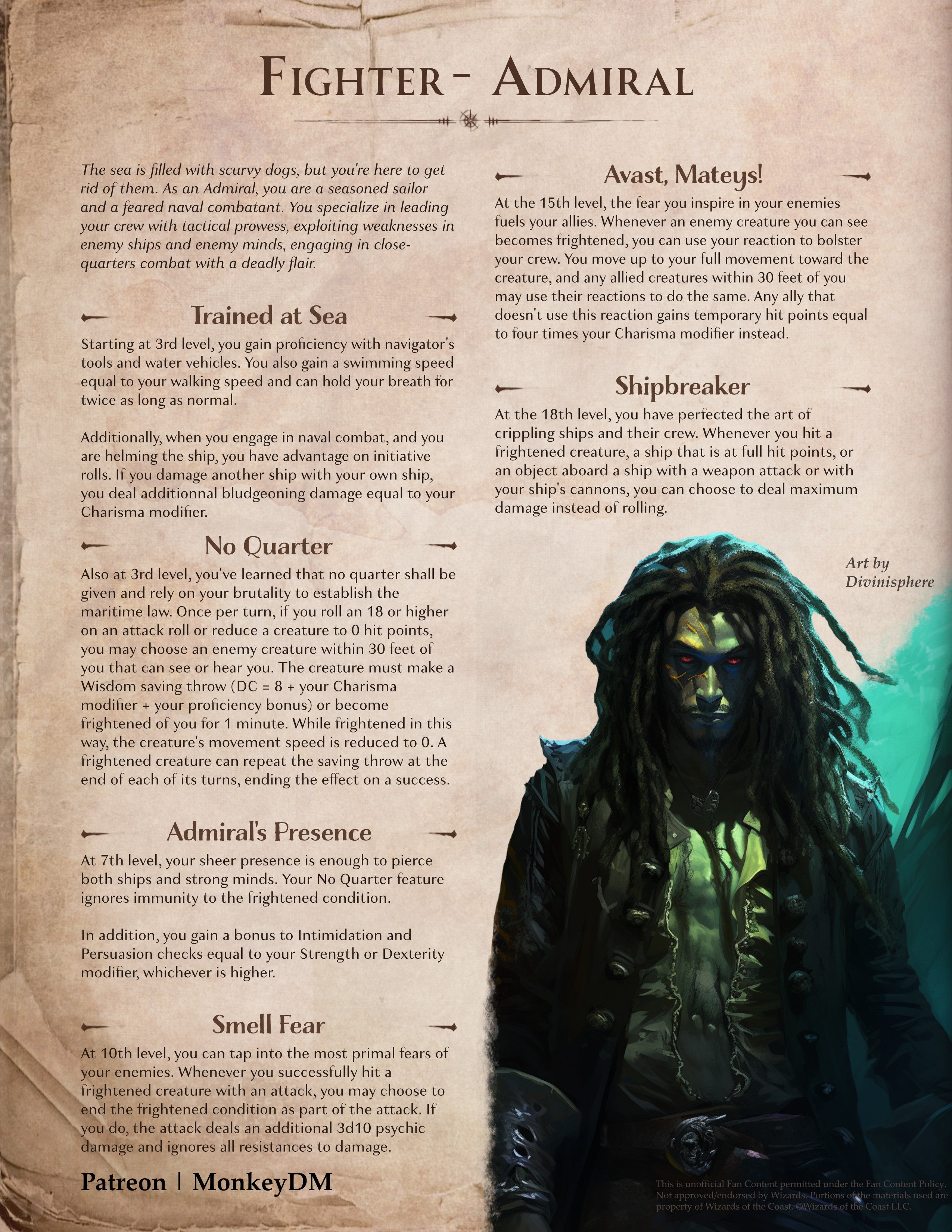 Fighter - The Admiral: Command the Seas and Quell the Storms  [Dread Tides]