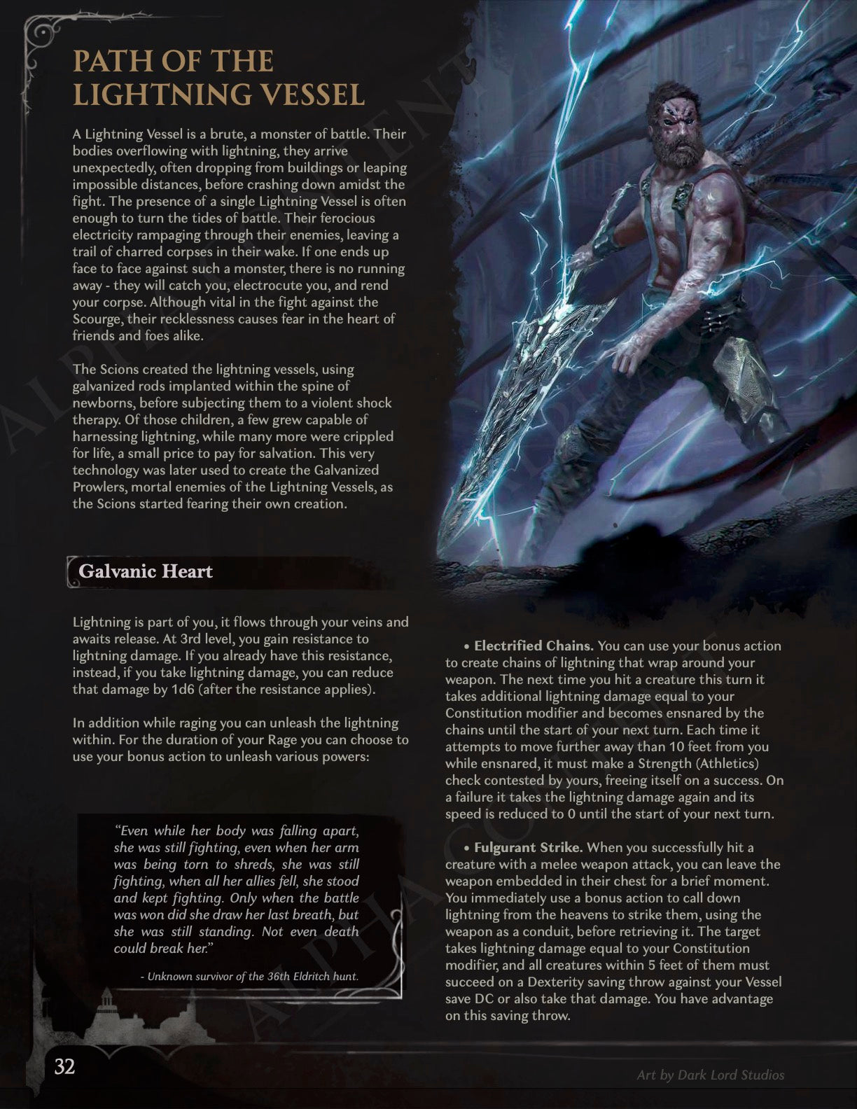 Barbarian: Path of the Lightning Vessel - An Electric subclass