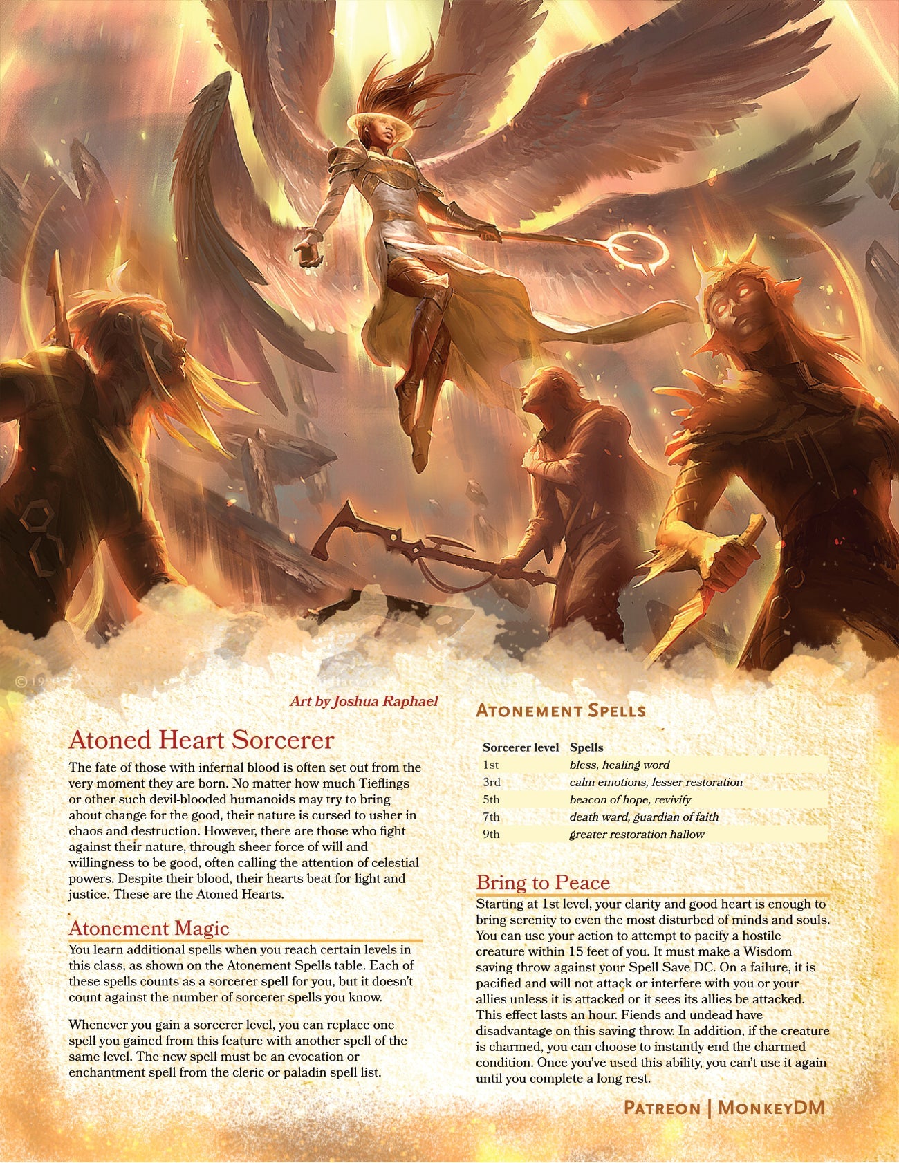 Sorcerer: Atoned Heart - D&D 5e - Evil Blood turned Agent of God