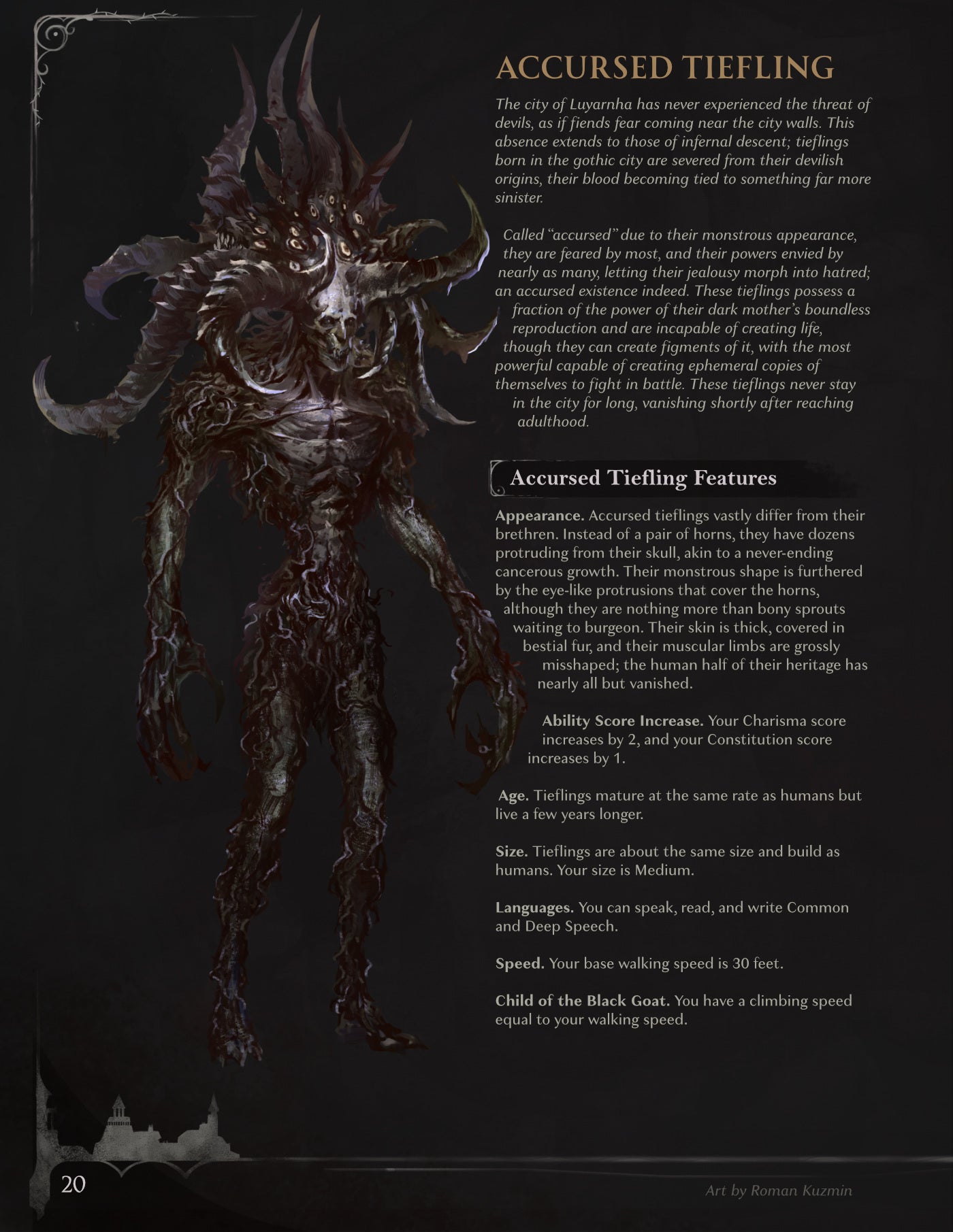 Accursed Tieflings - A new Race that Warps Tieflings with Vile Corruption